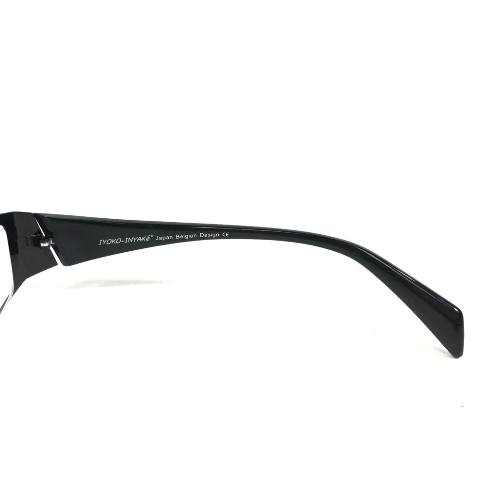 Iyoko-Inyake Eyeglasses Frames IY 258 Col.6 Black Rectangular Full Rim 56-16-138